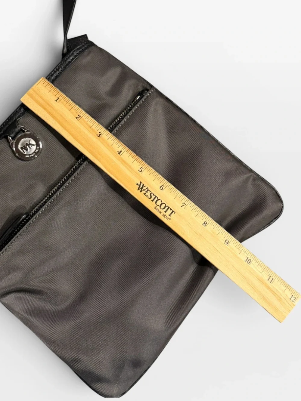 Michael Kors Graphite Nylon Crossbody Large Black Strap